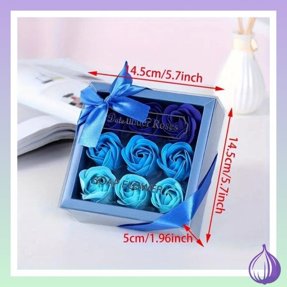 PURPLE SOAP ROSES - SUBTLE SCENT - ROSE SOAP - 9 ROSES - Picture 2 of 2